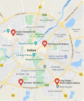 Fantasy Bakery, Sapna Sangeeta map