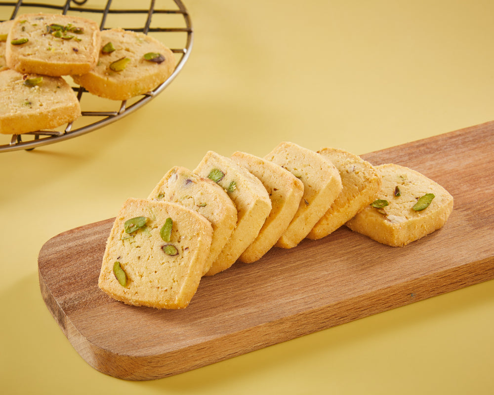 Pista Badam Cookies with a Nutty, Sweet Taste
