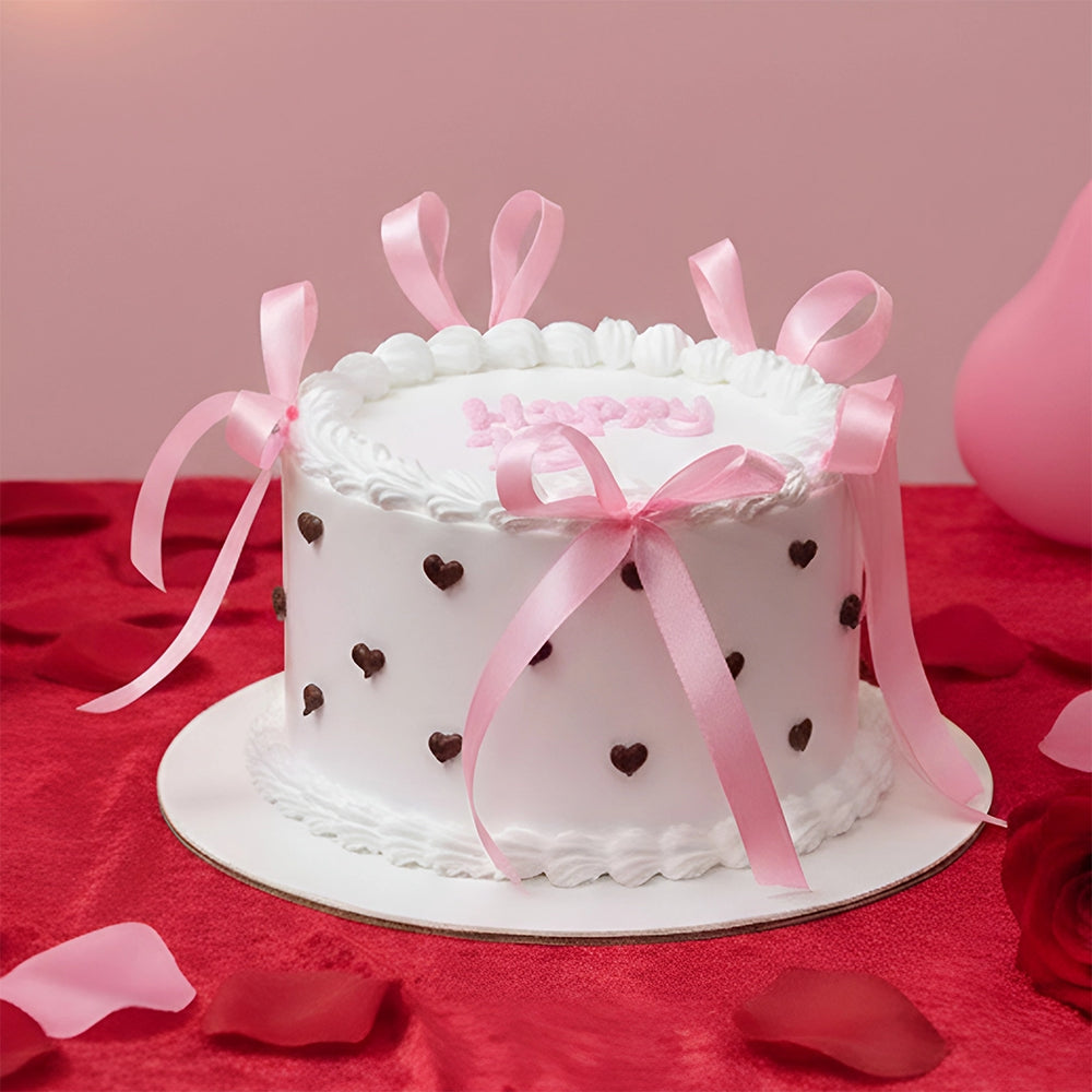 Valentine’s Little Hearts & Bows Delight Cake