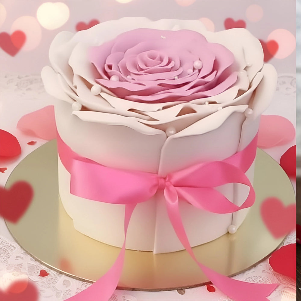 Valentine’s Rose Petal Cake