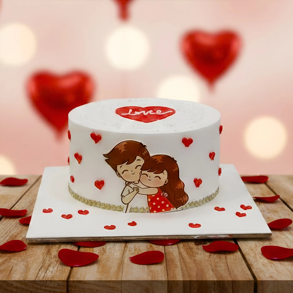 Valentine's Him & Her Cake