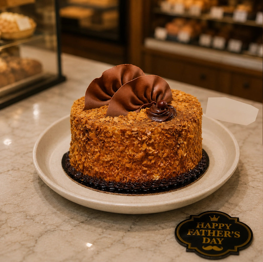 Father's Day Caramel Silk Chocolate Cake