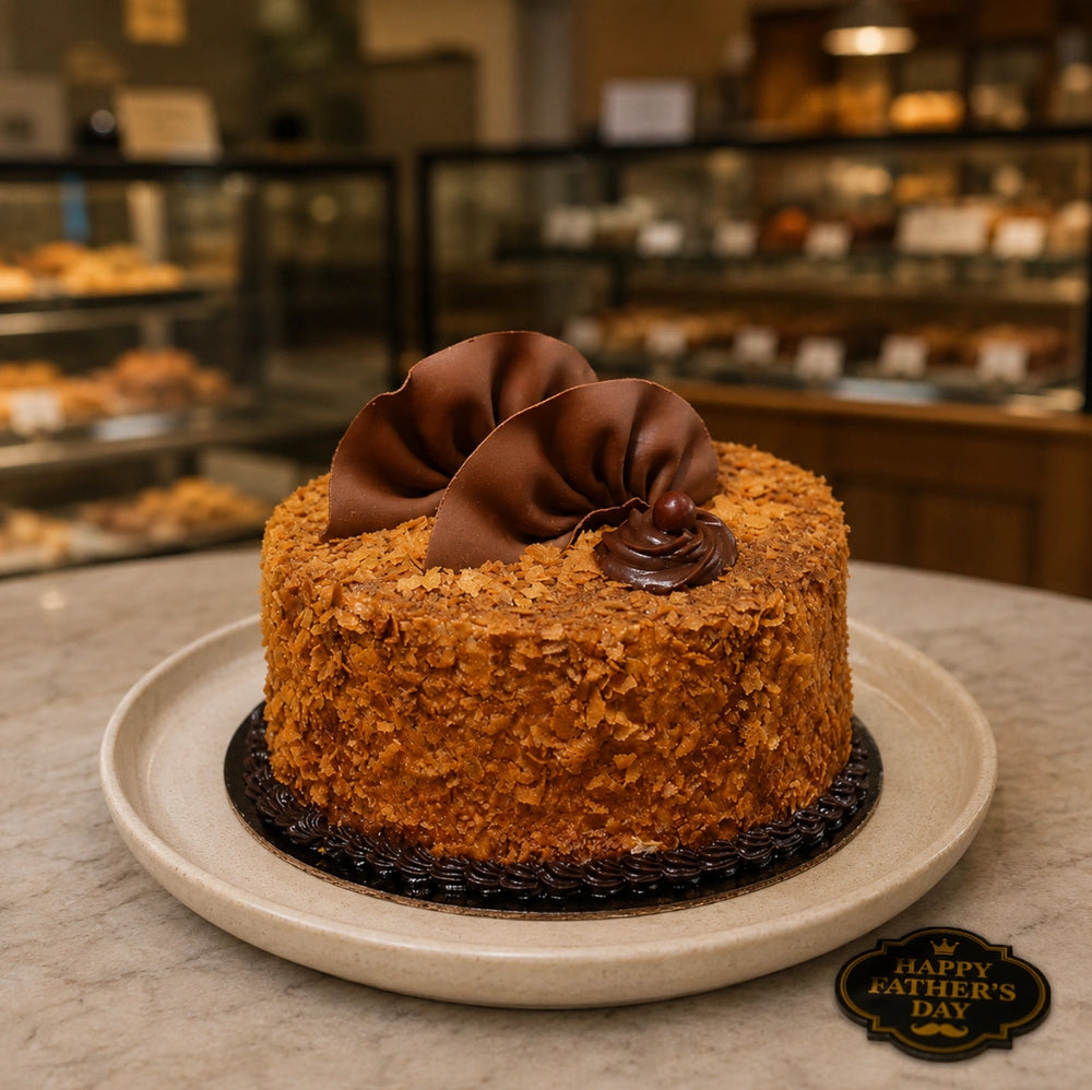 Father's Day Caramel Silk Chocolate Cake