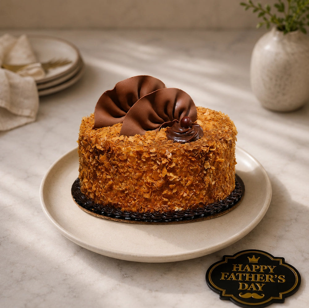 Father's Day Caramel Silk Chocolate Cake