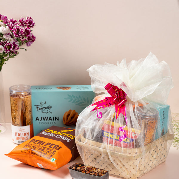 Gift Hamper with Ajwain Cookies & Peri Peri Treats